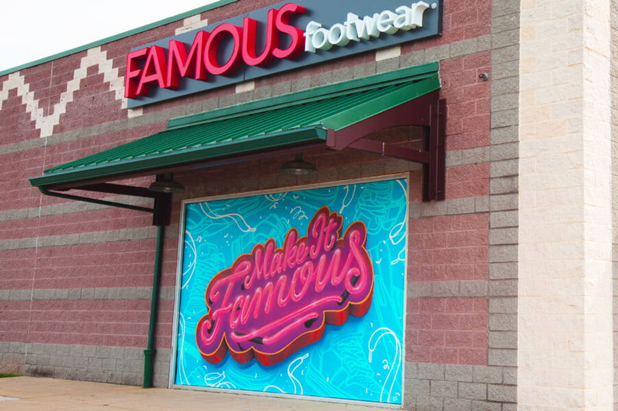 Famous Footwear Mural Famous Footwear Mural