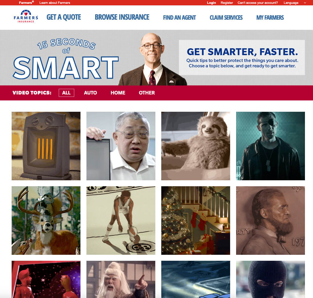 Farmers 15 Seconds Of Smart Website